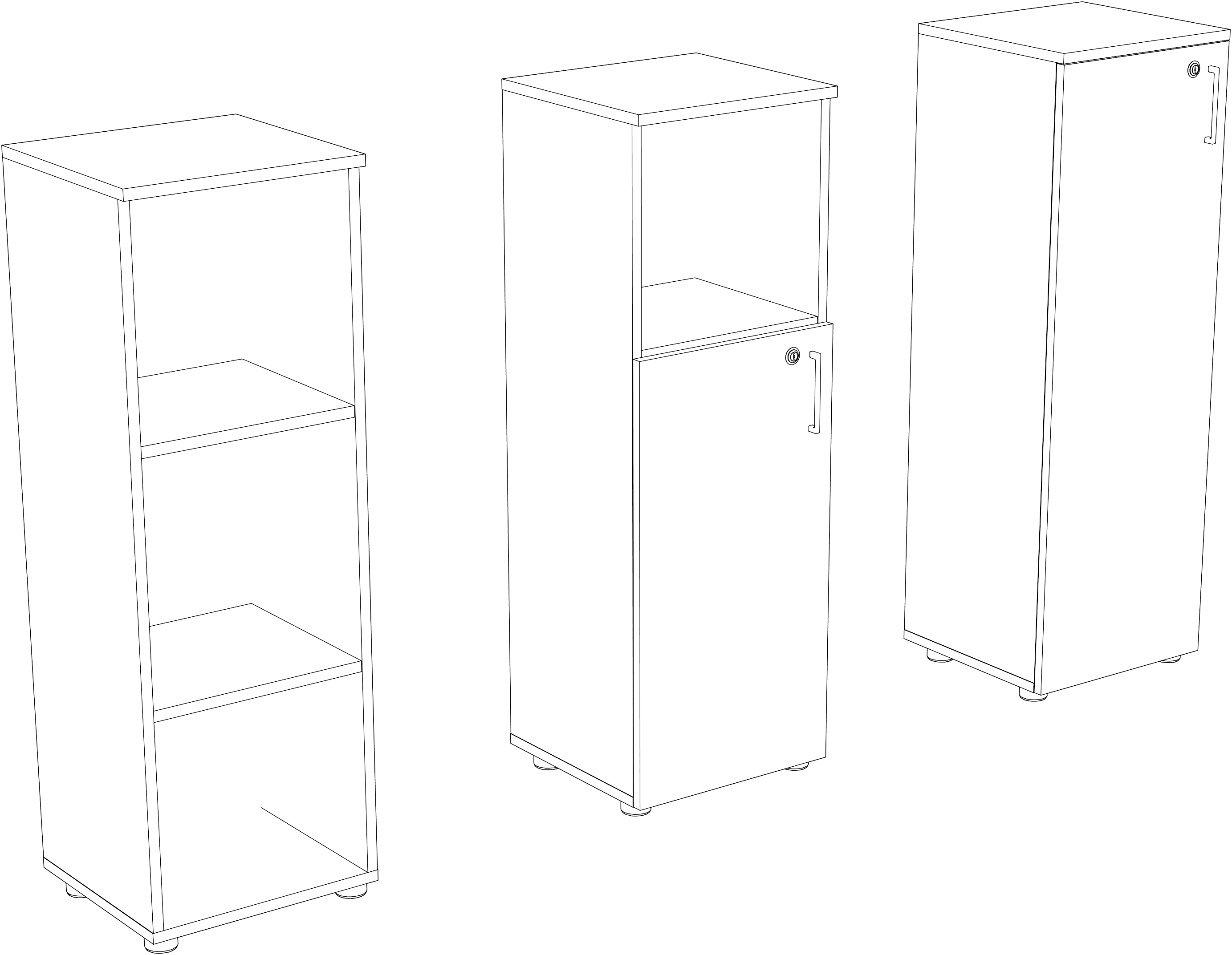 Narrow Cabinets with 120 cm width