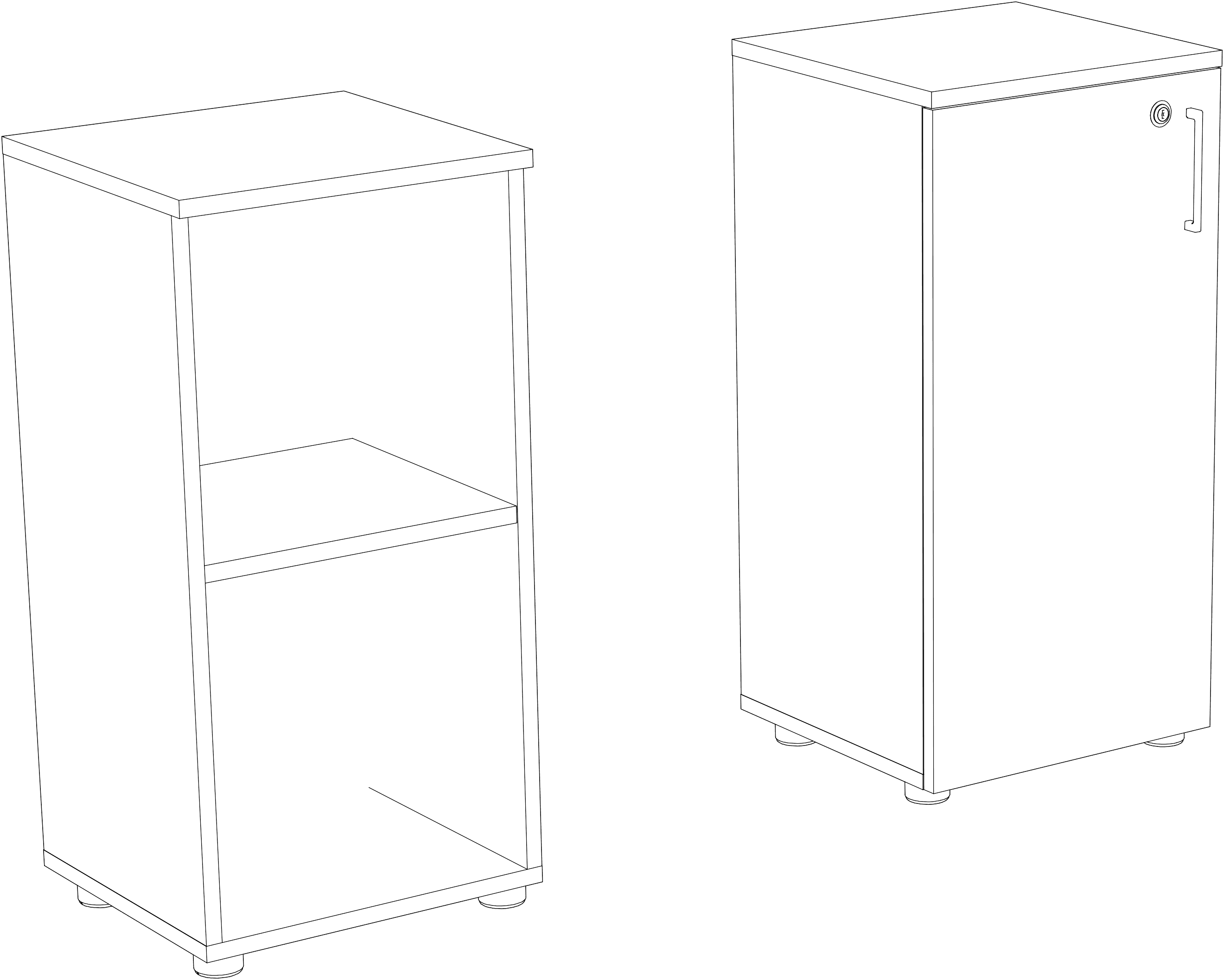 Narrow Cabinets with 80 cm width